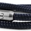 Geschlossenes Armband, Garnele marineblau, Magnetverschluss silber von Fischers Fritze