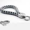 Keychain sailing rope Fischers Fritze  silver gray navy blue with ring, scales, pendant and Eden steel engravings